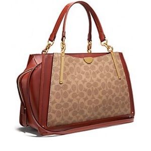 Coach dreamer 36 signature logo satchel